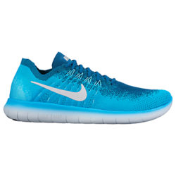Nike Free RN Flyknit 2017 Men's Running Shoes, Blue/White